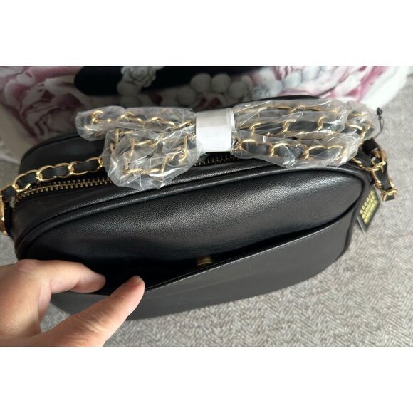 BADGLEY MISCHKA Quilted Studded Logo Chain Camera Bag NWT - Picture 7 of 11